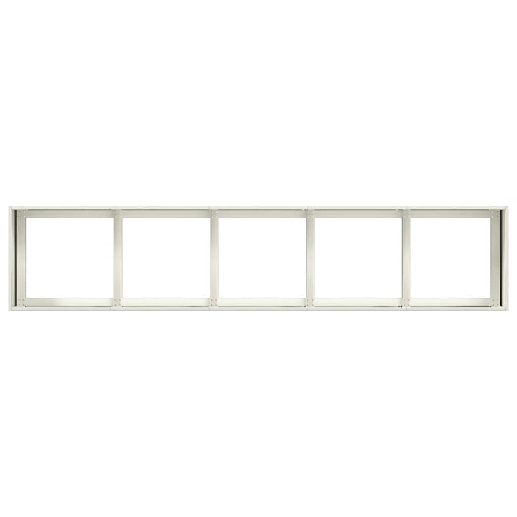 Vaso floreira 200x40x40 cm aço laminado a frio branco