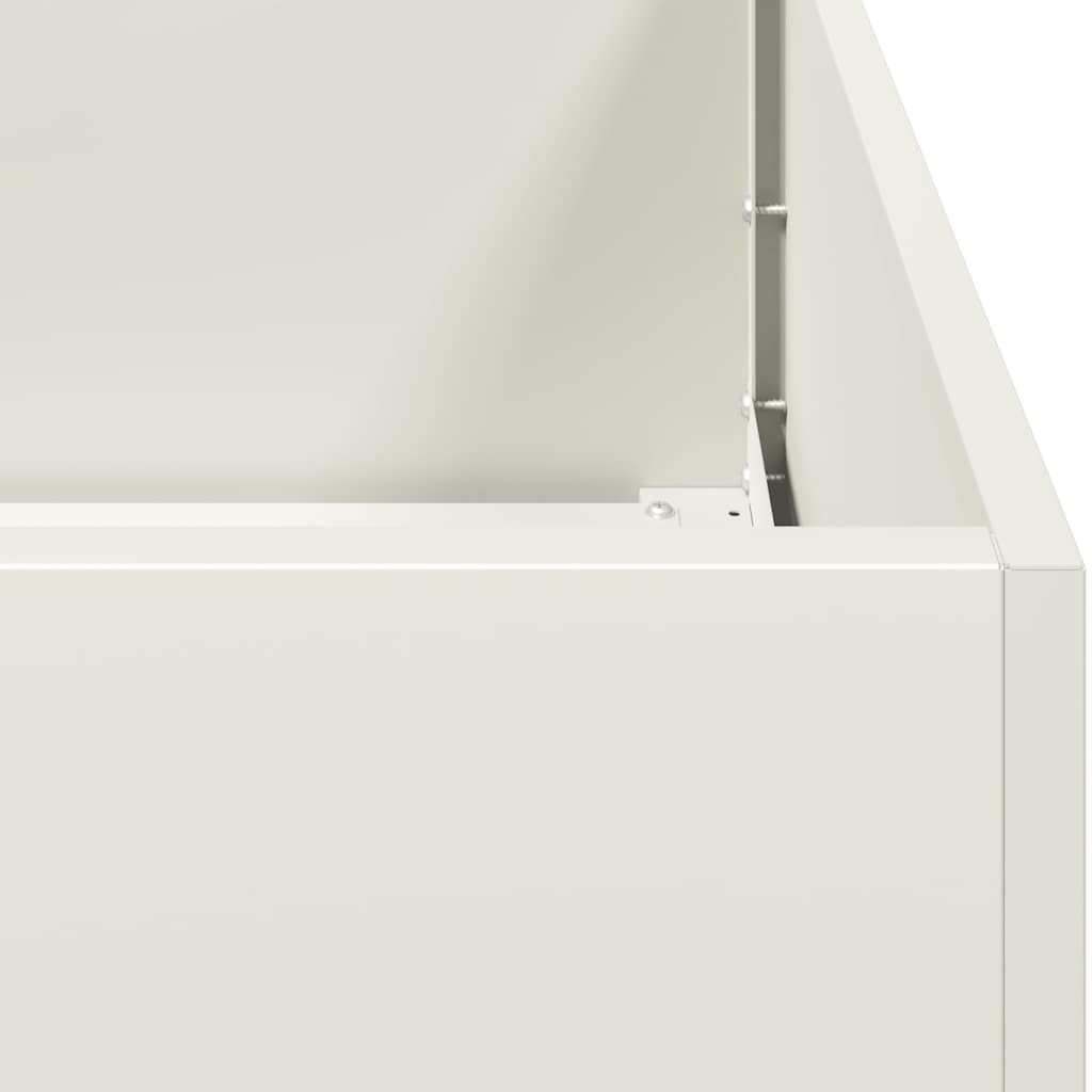 Vaso floreira 200x40x40 cm aço laminado a frio branco
