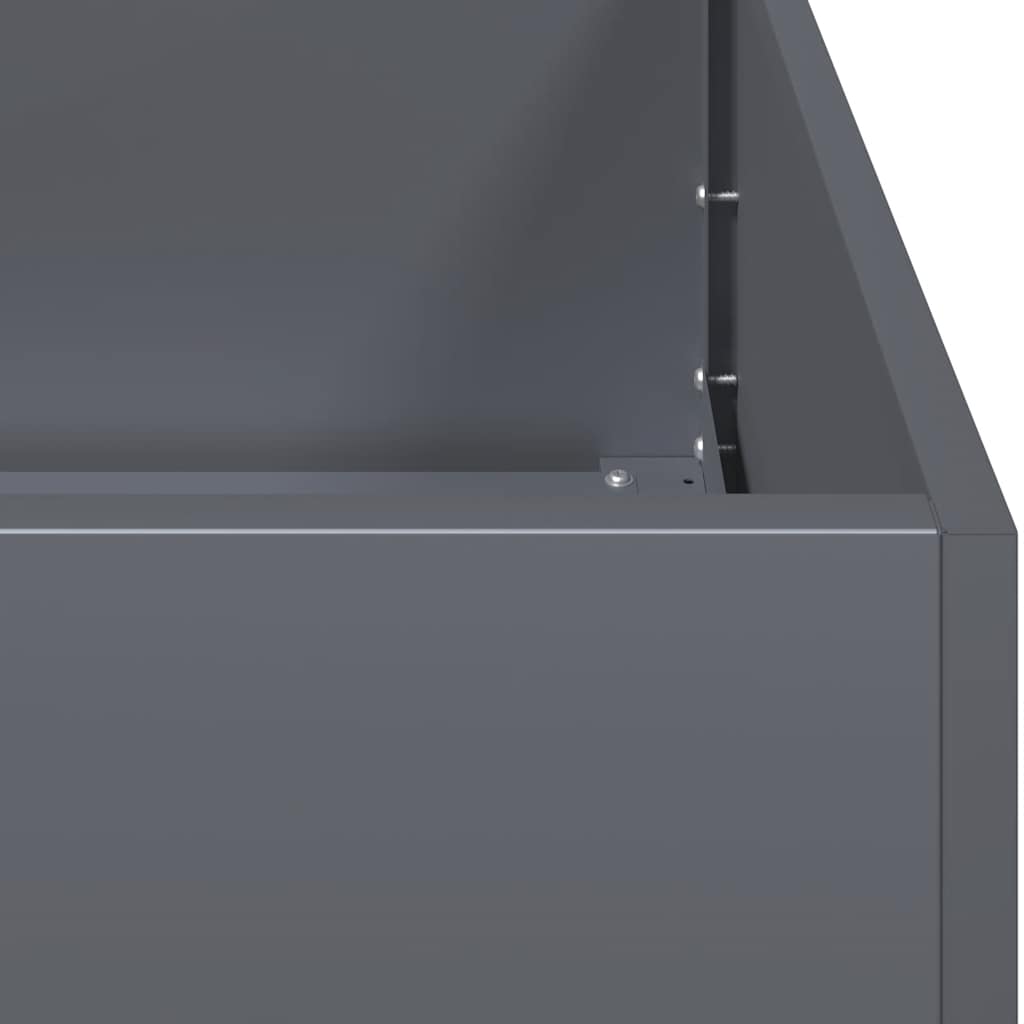 Vaso floreira 280x40x40 cm aço laminado a frio antracite