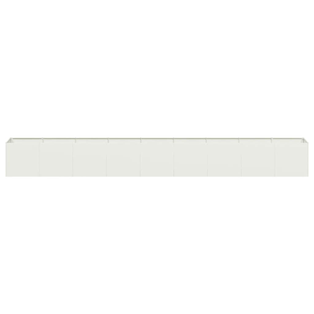 Vaso floreira 360x40x40 cm aço laminado a frio branco