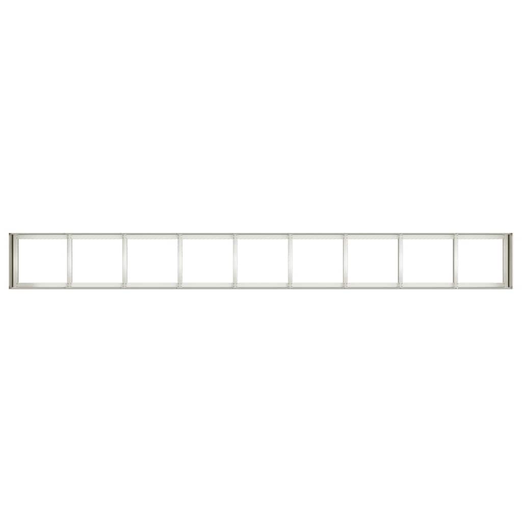Vaso floreira 360x40x40 cm aço laminado a frio branco