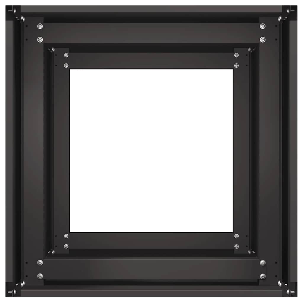 Vaso/floreira 40x40x80 cm aço laminado a frio preto