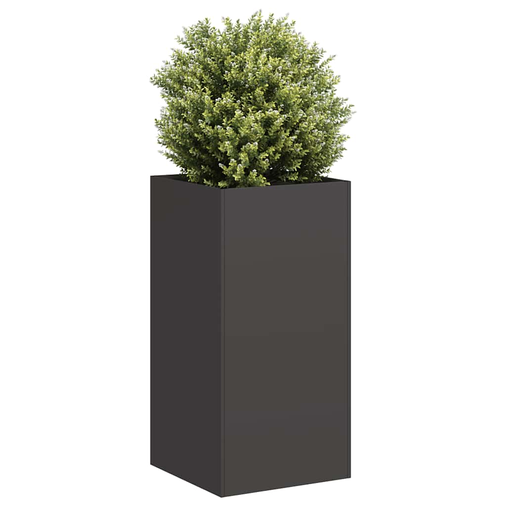 Vaso/floreira 40x40x80 cm aço laminado a frio preto