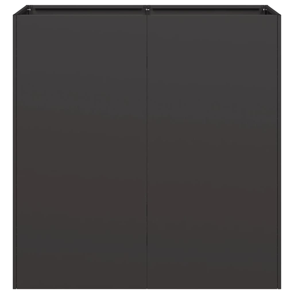 Vaso floreira 80x40x80 cm aço laminado a frio preto