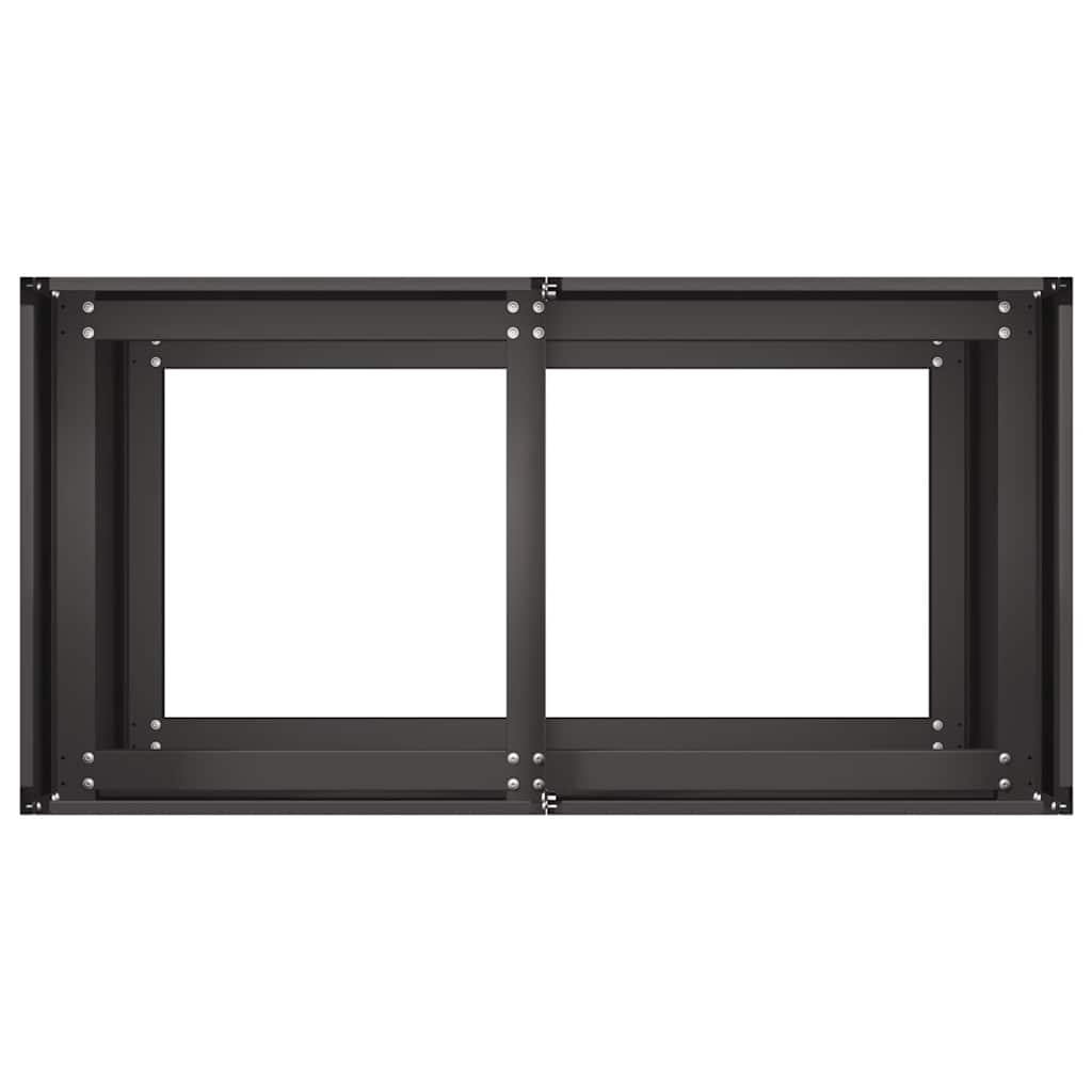 Vaso floreira 80x40x80 cm aço laminado a frio preto