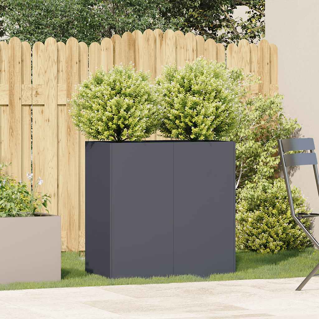 Vaso/floreira 80x40x80 cm aço laminado a frio antracite
