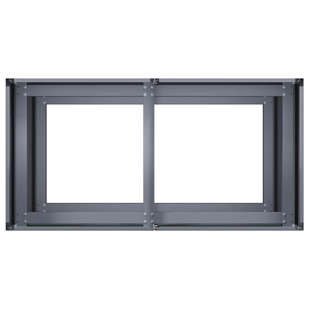 Vaso/floreira 80x40x80 cm aço laminado a frio antracite