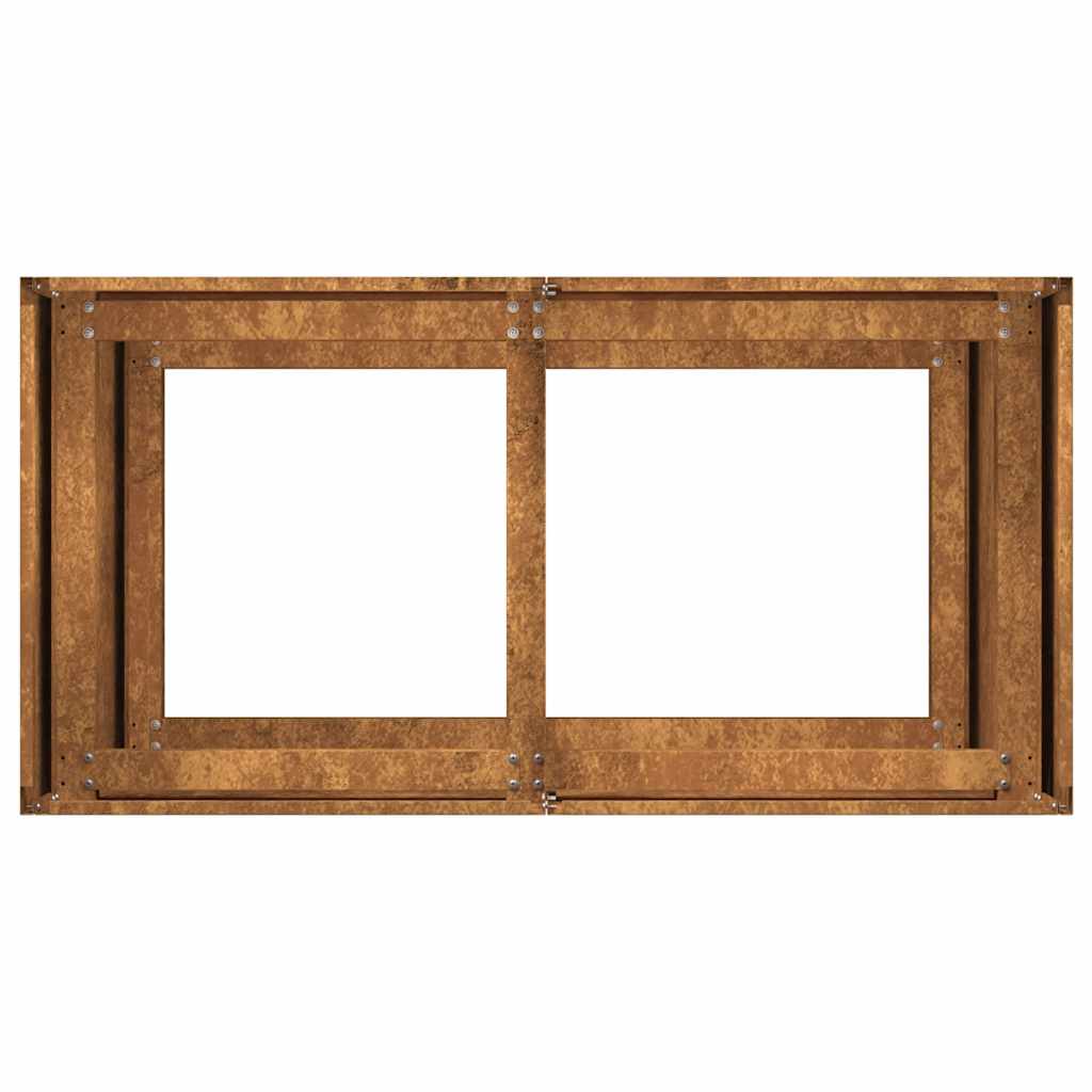 Floreira enferrujada 80x40x80 cm aço resistente