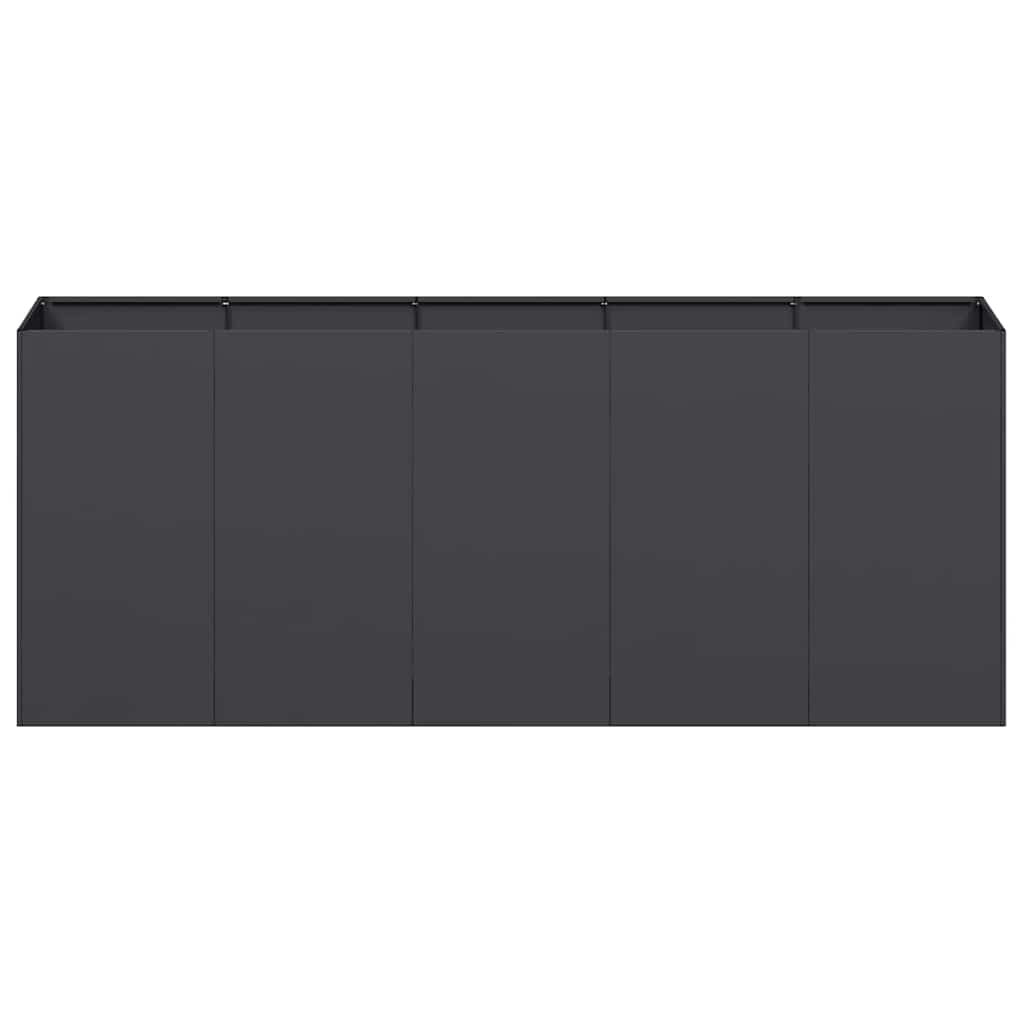 Vaso floreira 200x40x80 cm aço laminado a frio preto