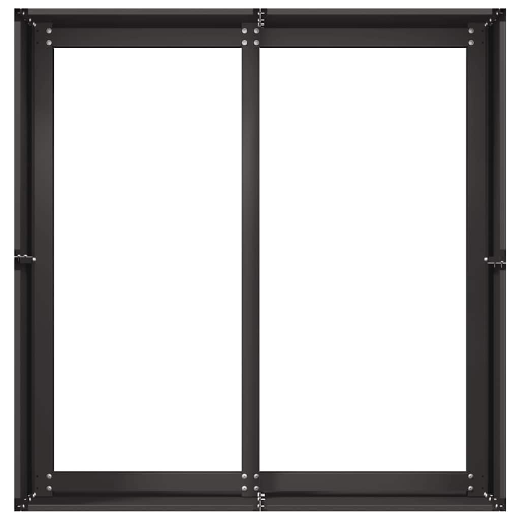 Vaso floreira 80x80x40 cm aço laminado a frio preto