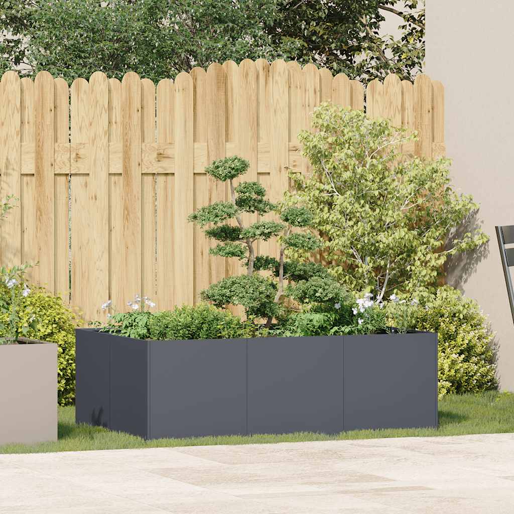 Vaso/floreira 120x80x40 cm aço antracite