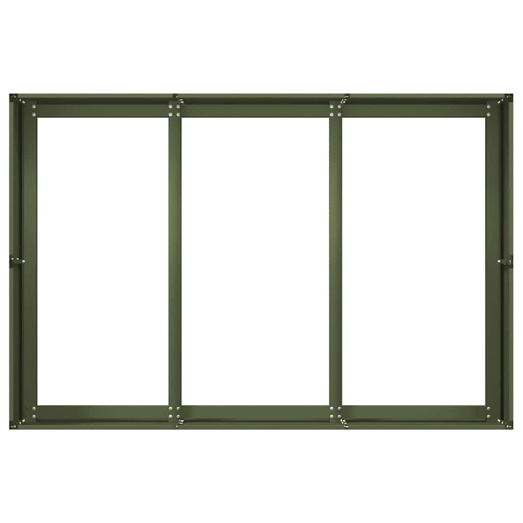 Vaso/floreira 120x80x40 cm aço verde azeitona