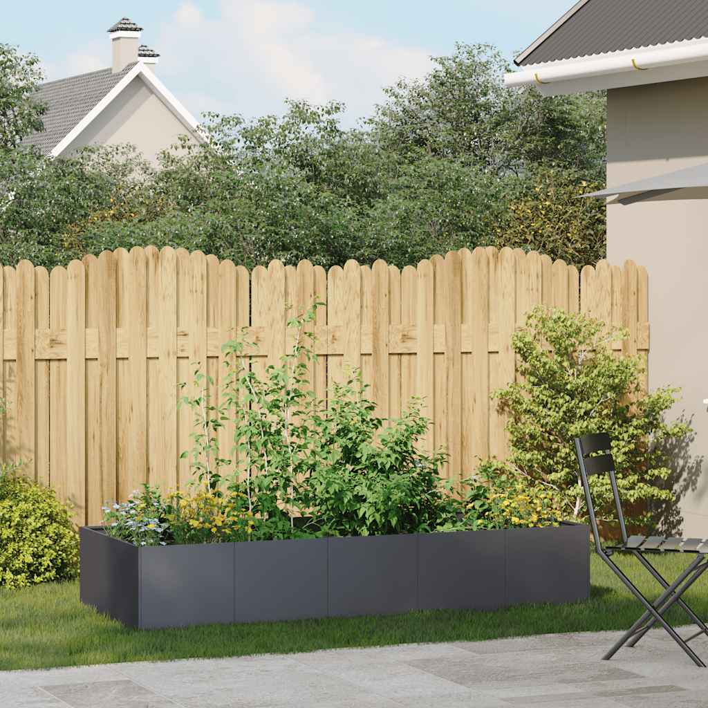 Vaso/floreira 200x80x40 cm aço antracite