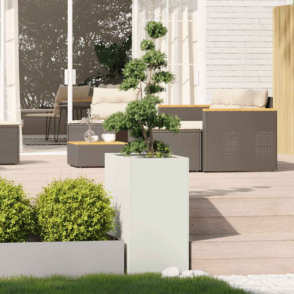 Vaso floreira 40x80x80 cm aço branco