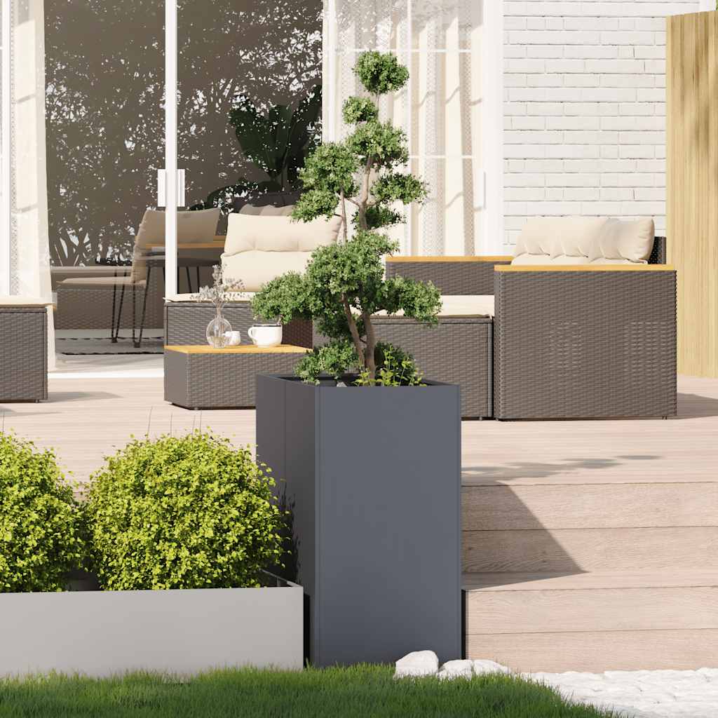 Vaso floreira 40x80x80 cm aço antracite