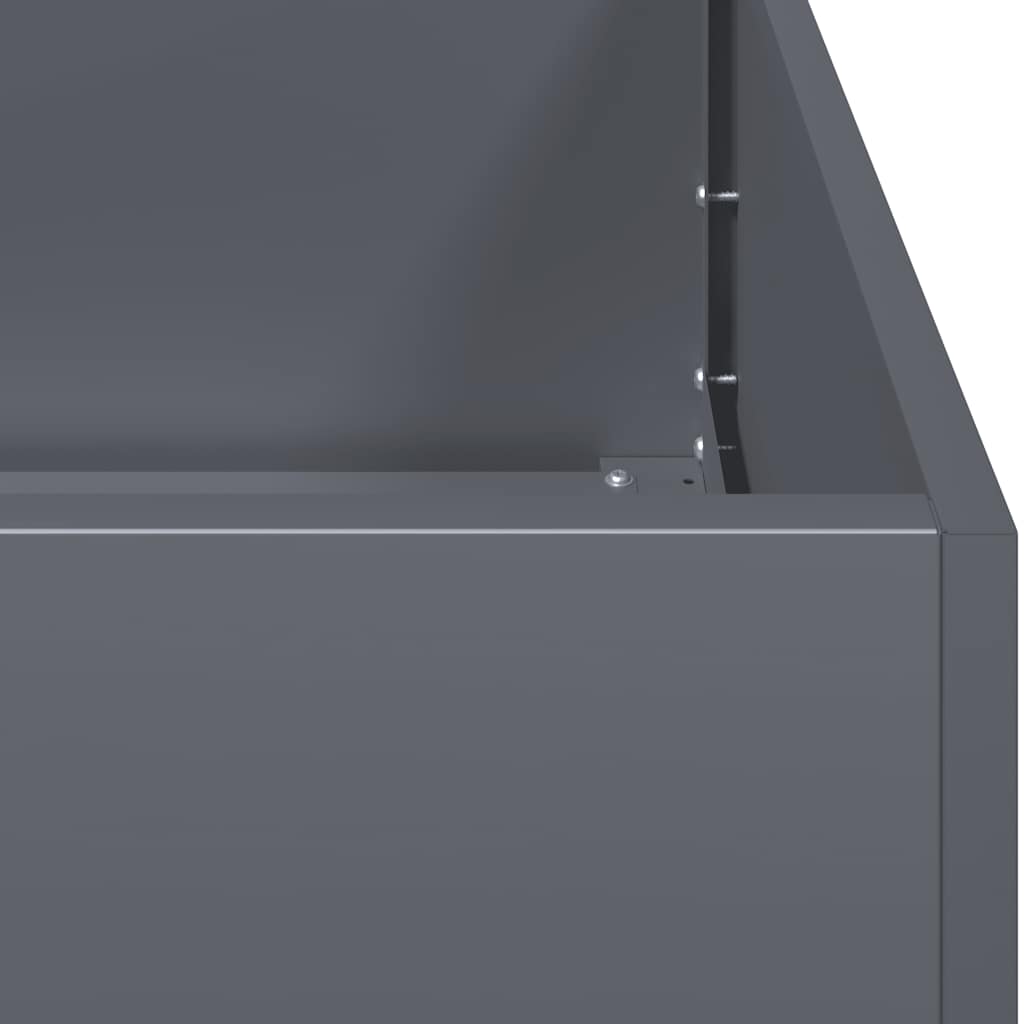 Vaso floreira 40x80x80 cm aço antracite
