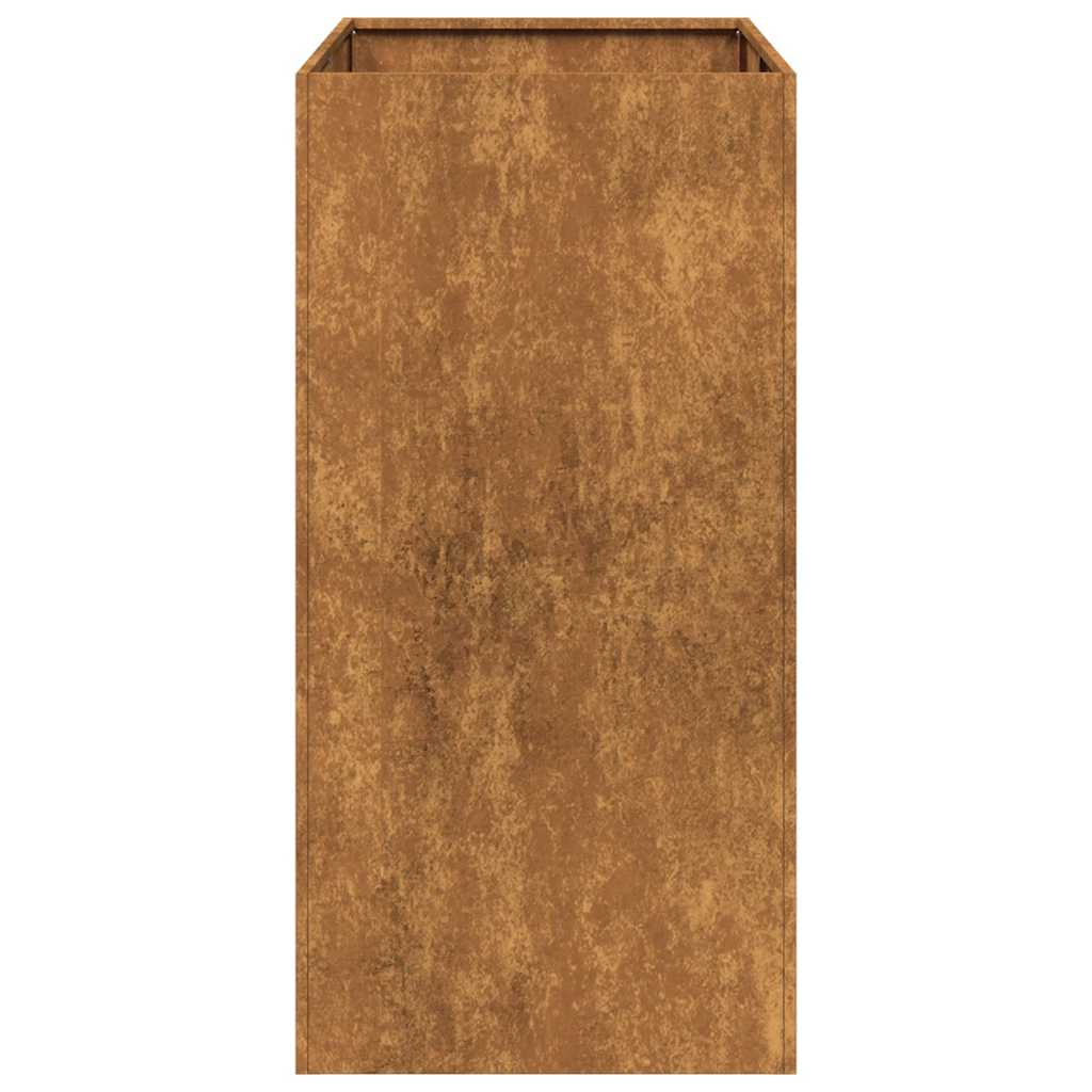 Floreira enferrujada 40x80x80 cm aço resistente