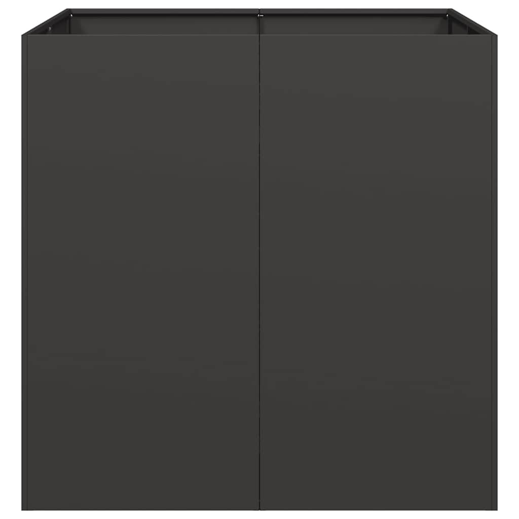 Vaso floreira 80x80x80 cm aço preto