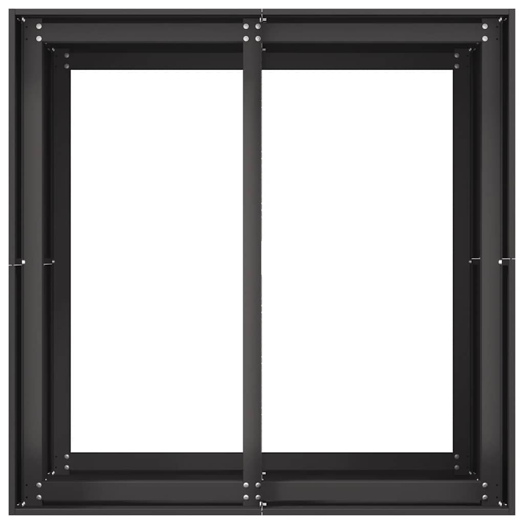 Vaso floreira 80x80x80 cm aço preto