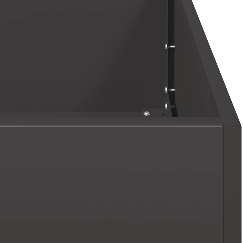Vaso floreira 80x80x80 cm aço preto