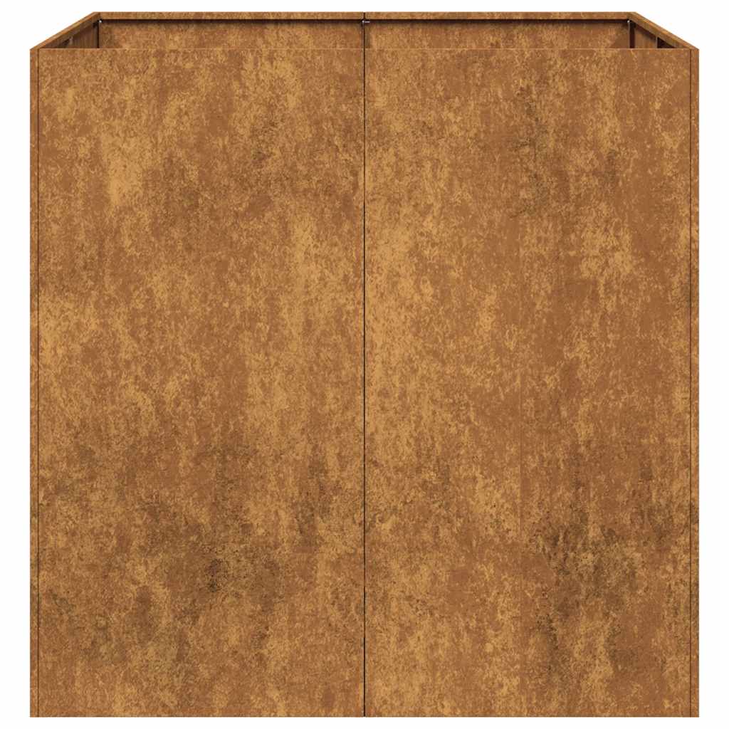 Floreira enferrujada 80x80x80 cm aço resistente