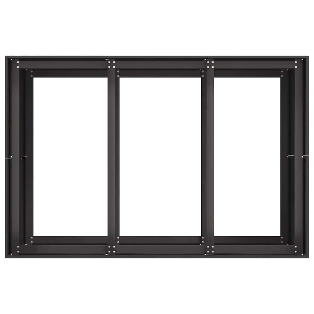 Vaso floreira 120x80x80 cm aço preto