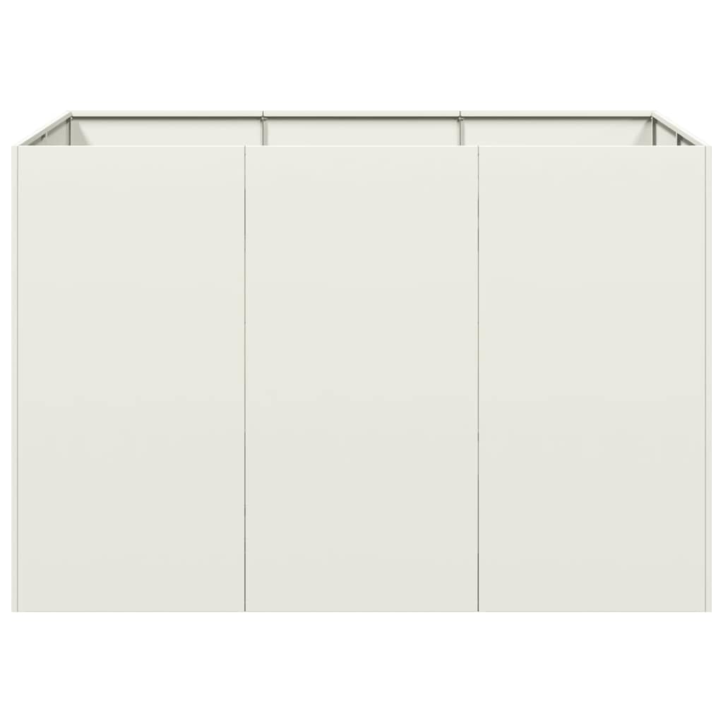 Vaso floreira 120x80x80 cm aço branco