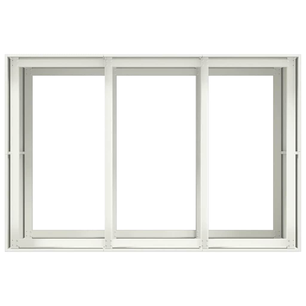 Vaso floreira 120x80x80 cm aço branco