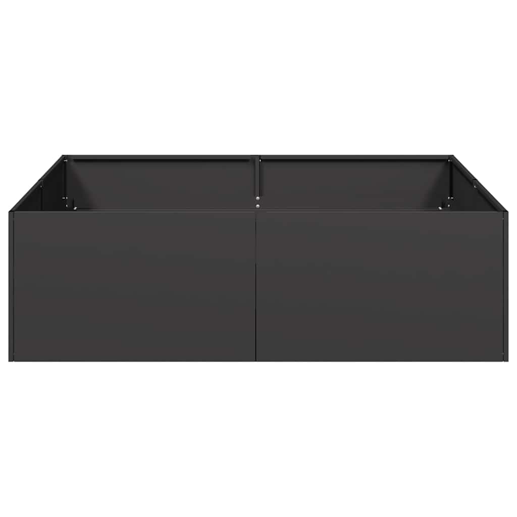 Vaso/floreira 100x100x30 cm aço preto