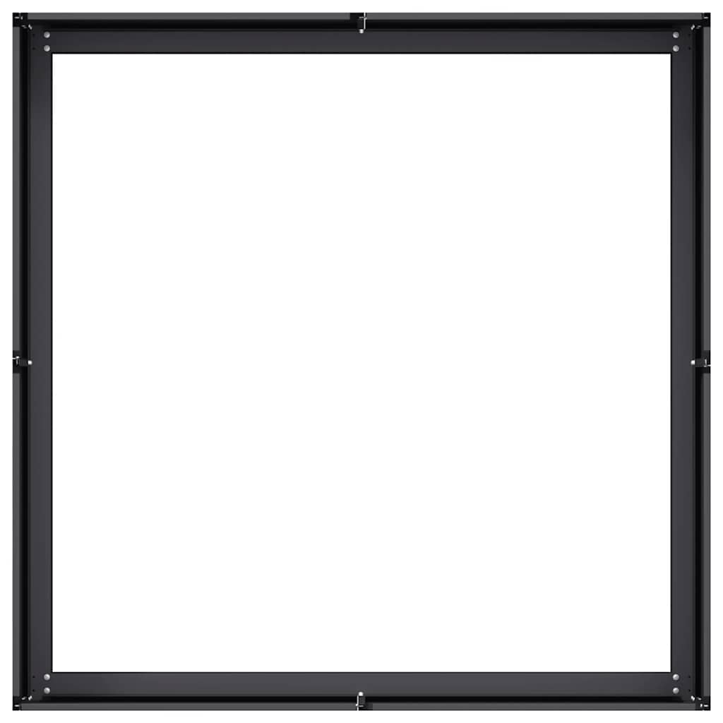 Vaso/floreira 100x100x30 cm aço preto