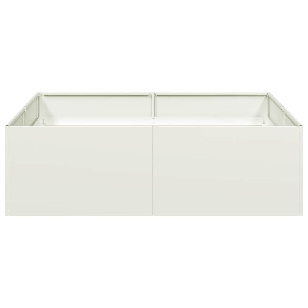 Vaso/floreira 100x100x30 cm aço branco