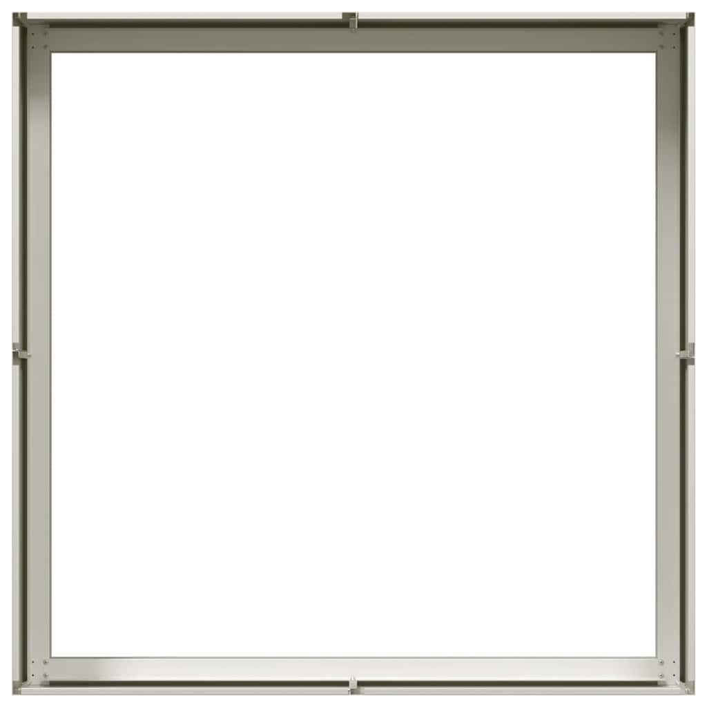 Vaso/floreira 100x100x30 cm aço branco