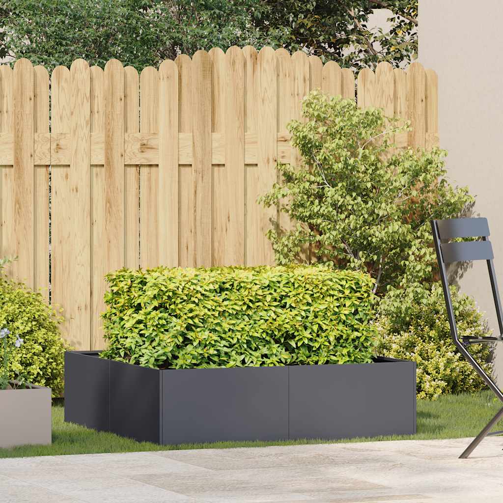 Vaso/floreira 100x100x30 cm aço antracite