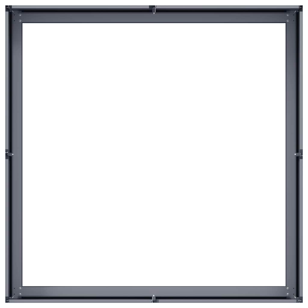 Vaso/floreira 100x100x30 cm aço antracite