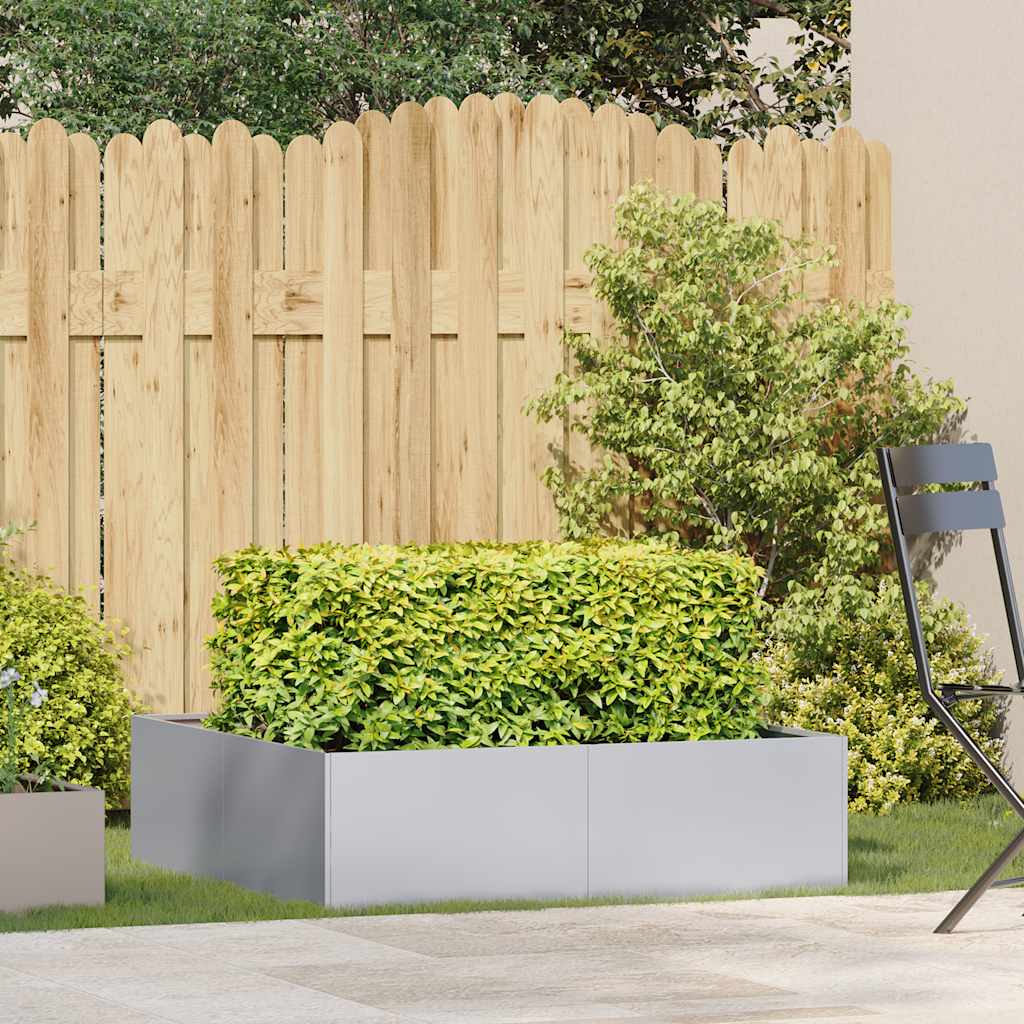 Vaso/floreira 100x100x30 cm aço galvanizado