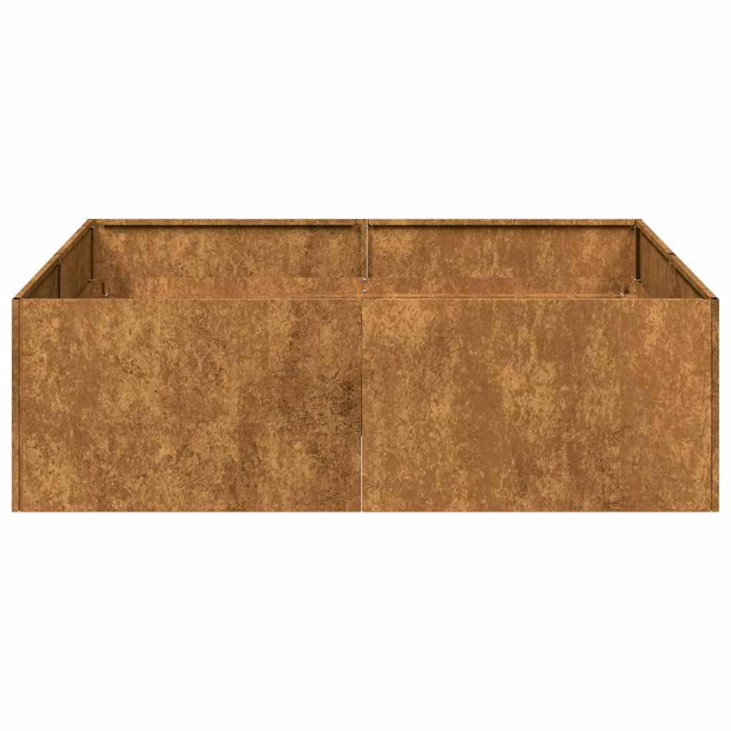 Floreira enferrujada 100x100x30 cm aço resistente