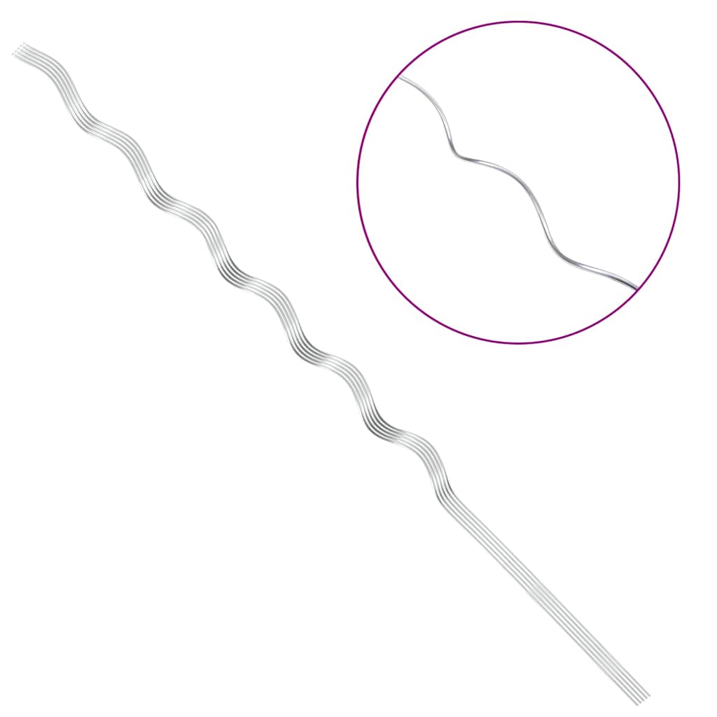 Suportes espirais para plantas 5 pcs Prateado 150 cm