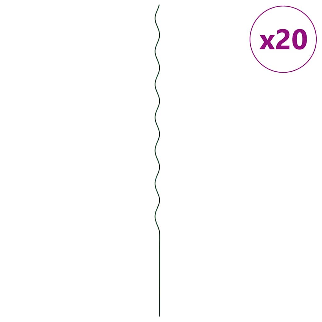 Suportes espirais para plantas 20 pcs Verde 170 cm