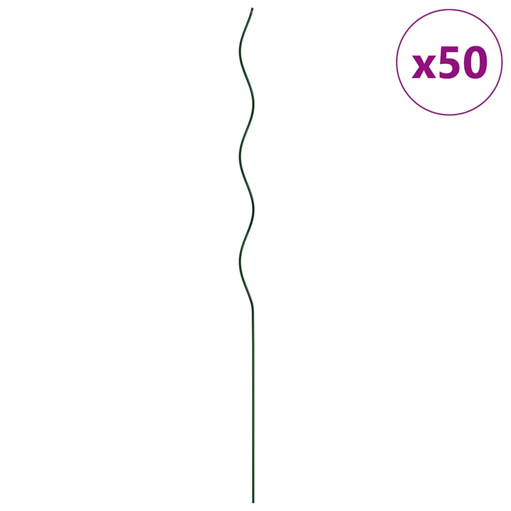 Suportes espirais para plantas 50 pcs Verde 110 cm