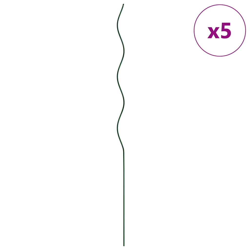 Suportes espirais para plantas 5 pcs Verde 110 cm