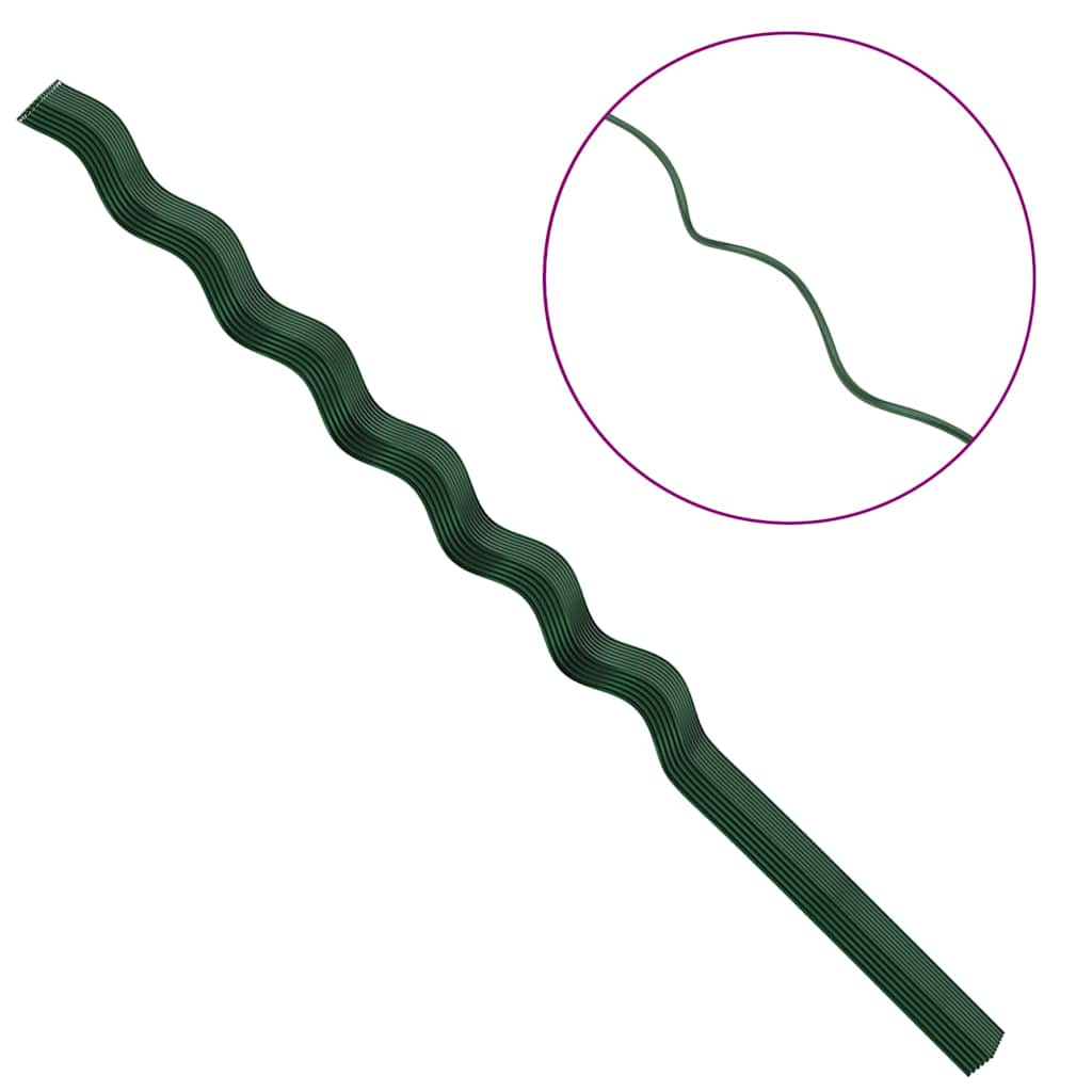 Suportes espirais para plantas 50 pcs Verde 150 cm