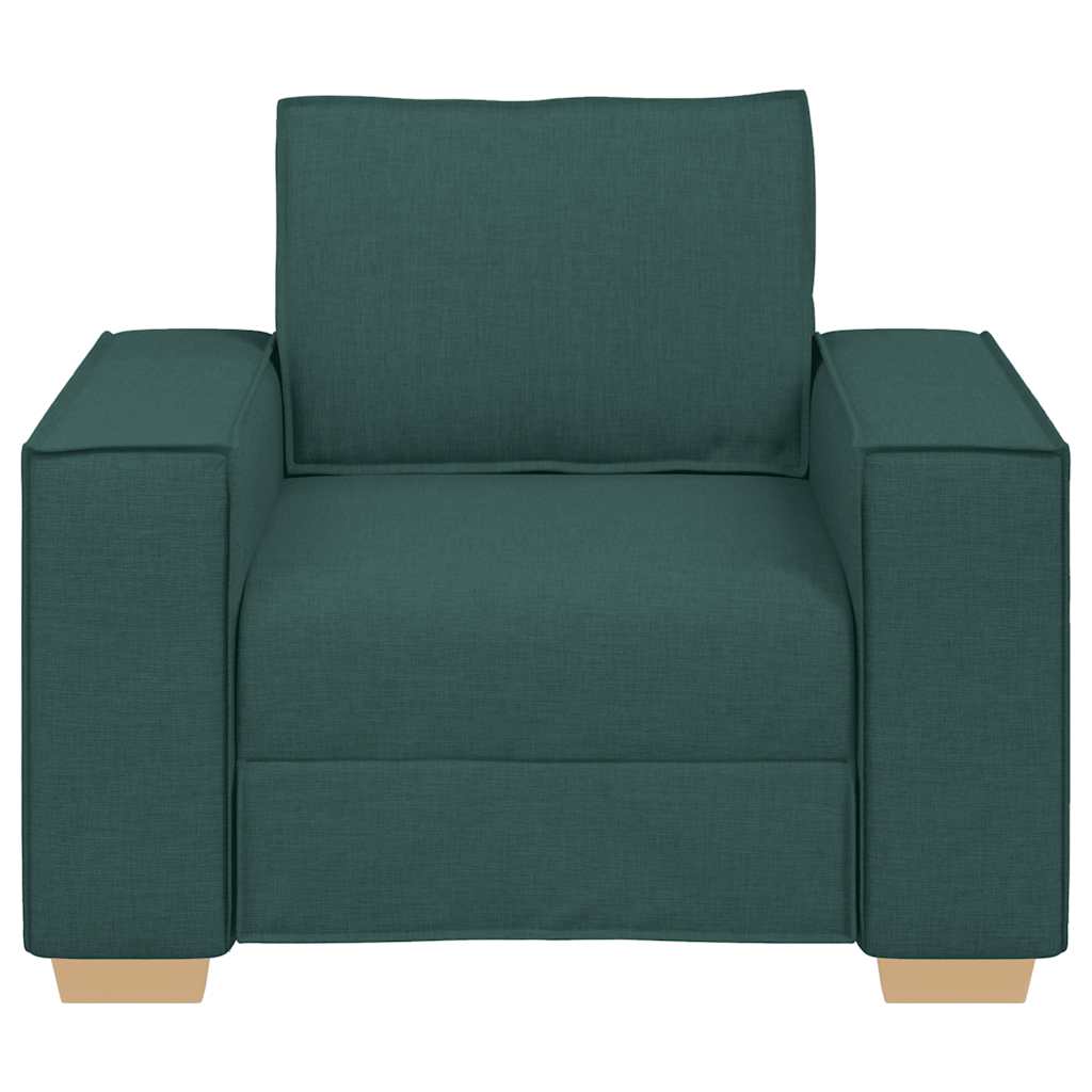 Sofá-cadeira Verde Escuro 60 cm Tecido