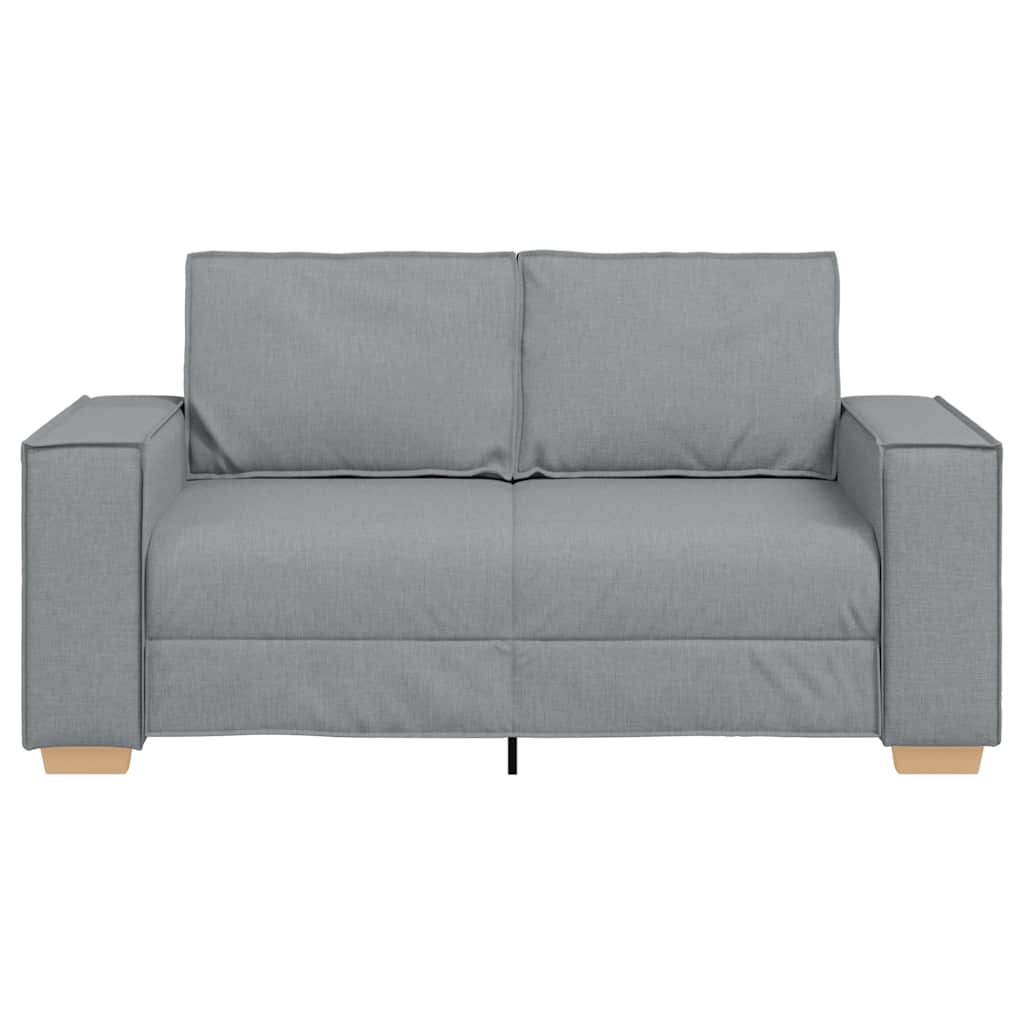 Sofá de 2 lugares cinza claro 120 cm tecido
