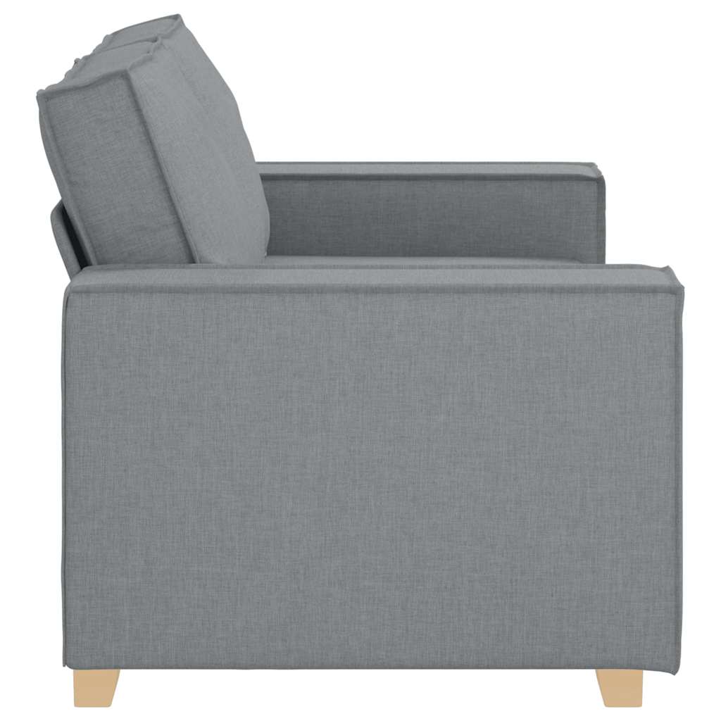Sofá de 2 lugares cinza claro 120 cm tecido