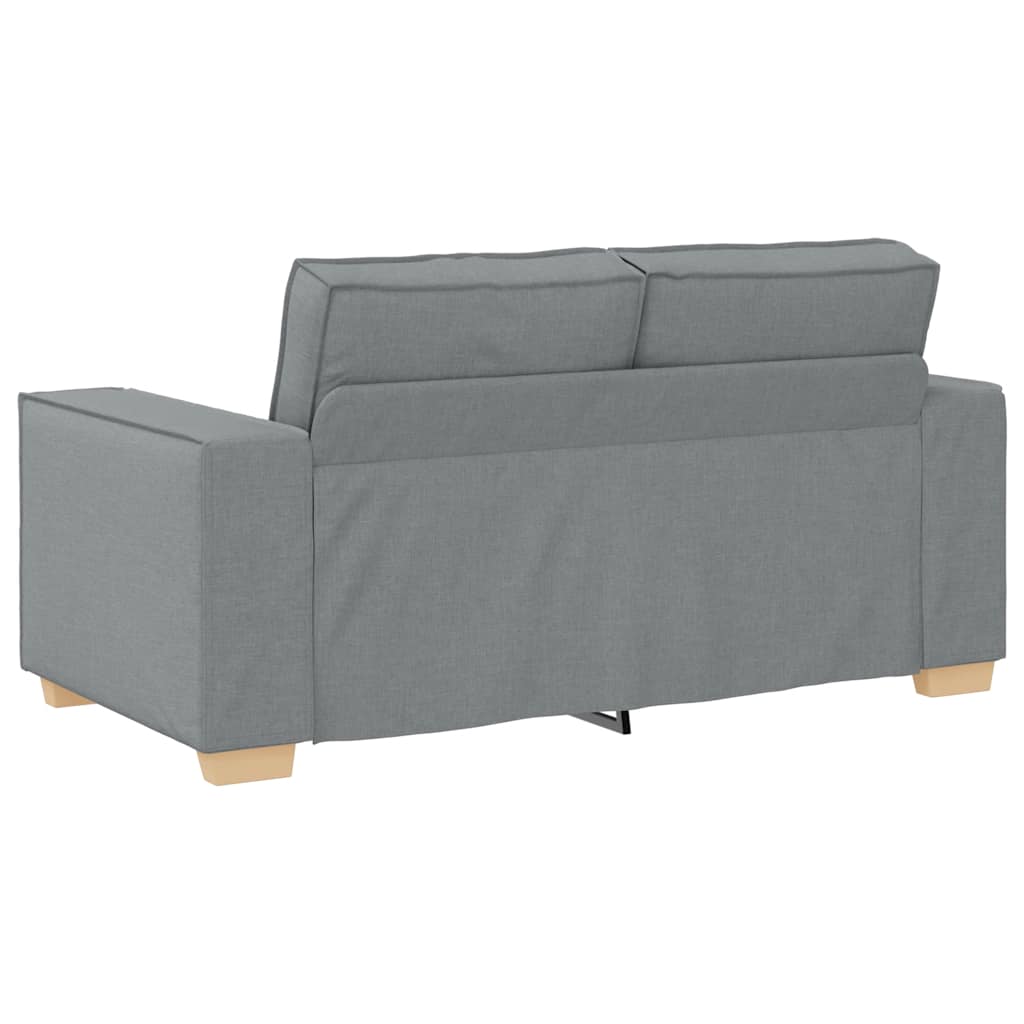 Sofá de 2 lugares cinza claro 120 cm tecido