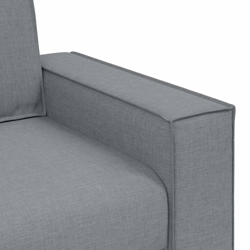Sofá de 2 lugares cinza claro 120 cm tecido