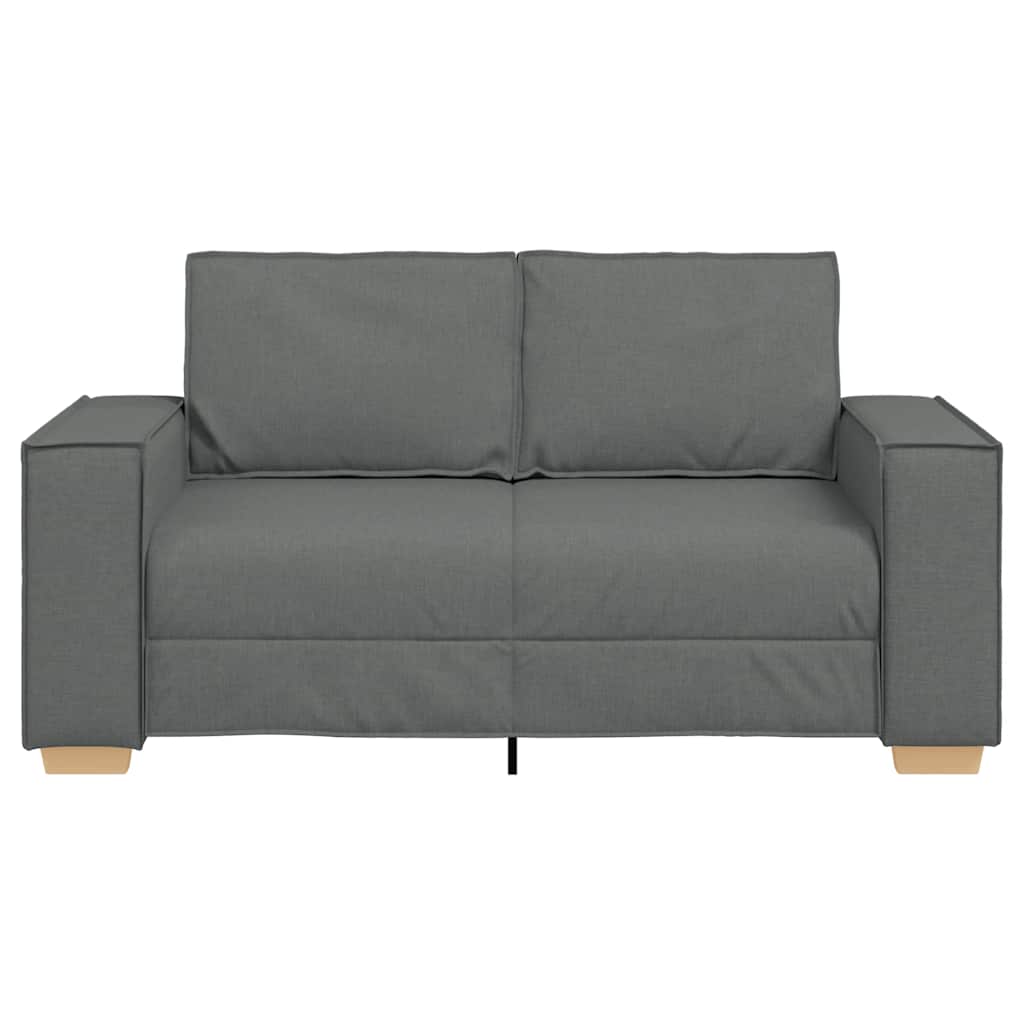 Sofá de 2 lugares cinza escuro 120 cm tecido