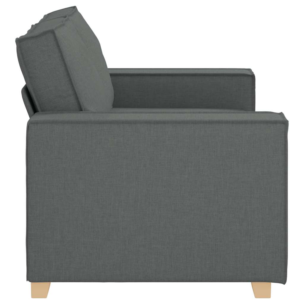 Sofá de 2 lugares cinza escuro 120 cm tecido