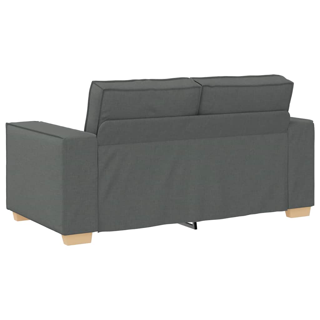 Sofá de 2 lugares cinza escuro 120 cm tecido