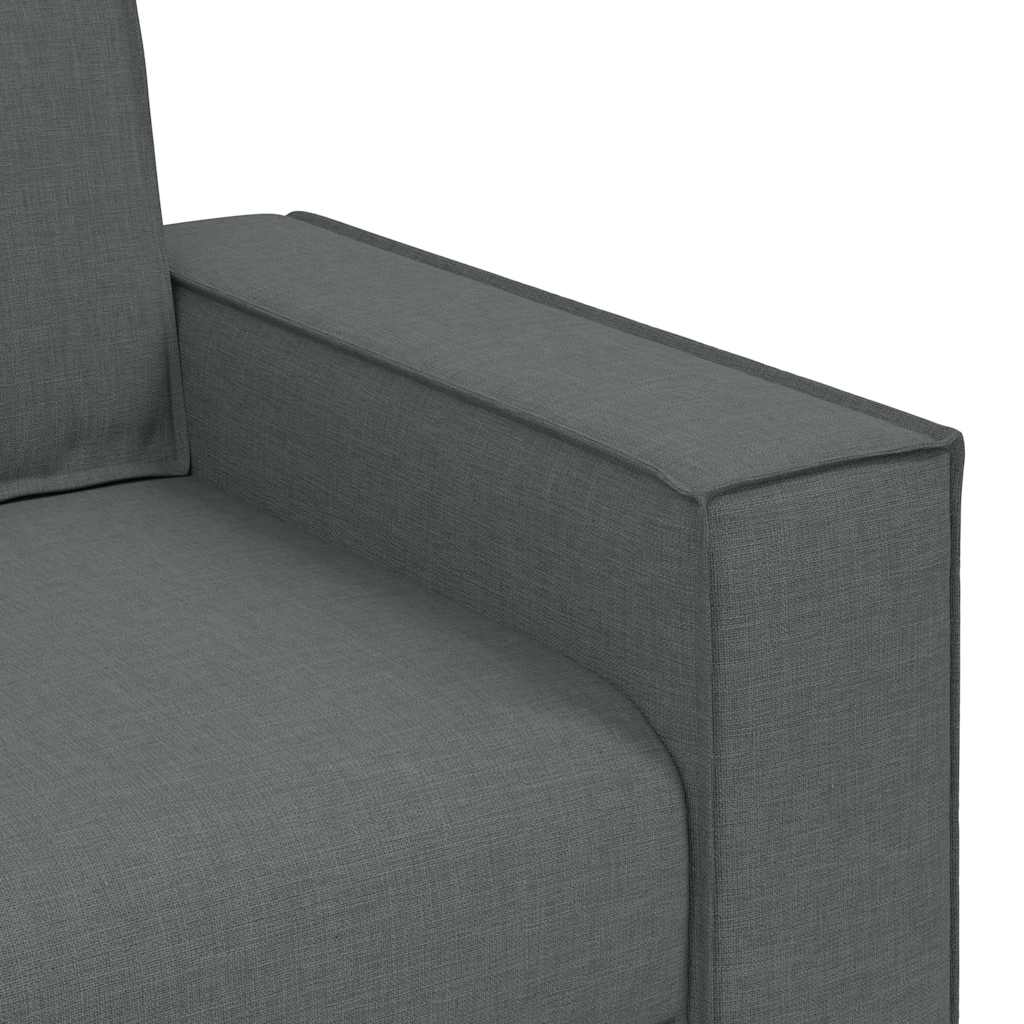 Sofá de 2 lugares cinza escuro 120 cm tecido